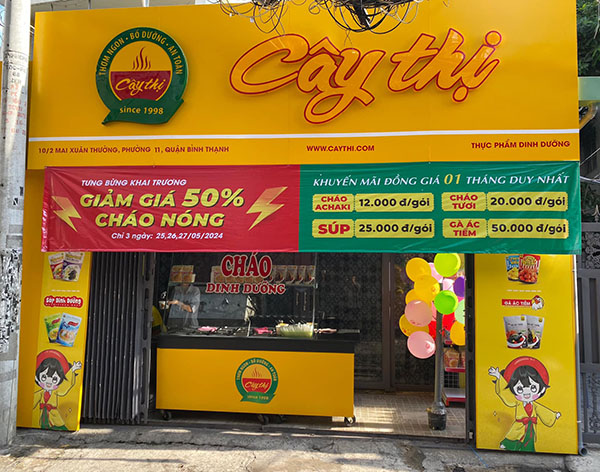Mẫu bảng hiệu quán cháo dinh dưỡng Cây Thị