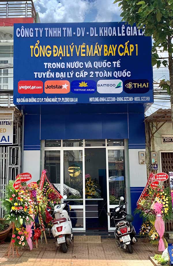 Mẫu bảng hiệu tổng đại lý vé máy bay đẹp