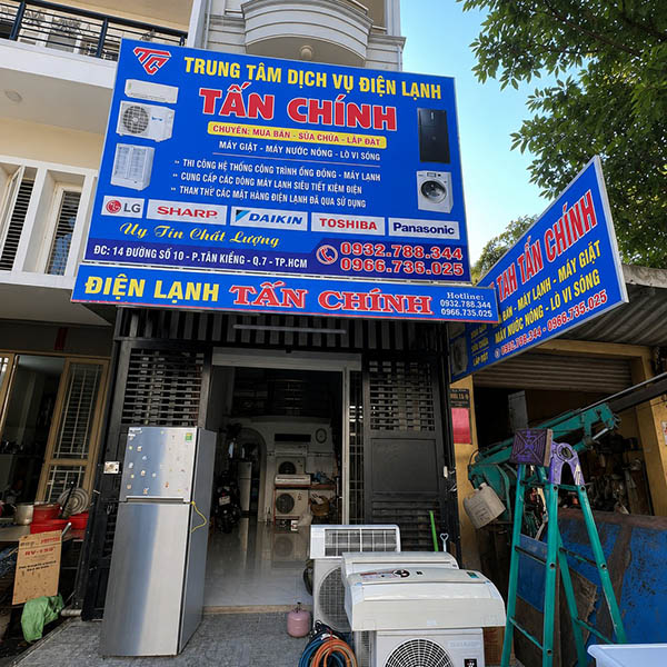 Mẫu bảng hiệu điện lạnh in bạt Hiflex giá rẻ