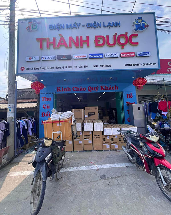Mẫu biển quảng cáo điện máy - điện lạnh Thành Được