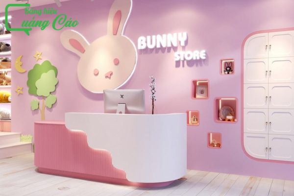 Mẫu bảng hiệu cửa hàng đồ chơi trẻ em Bunny Store