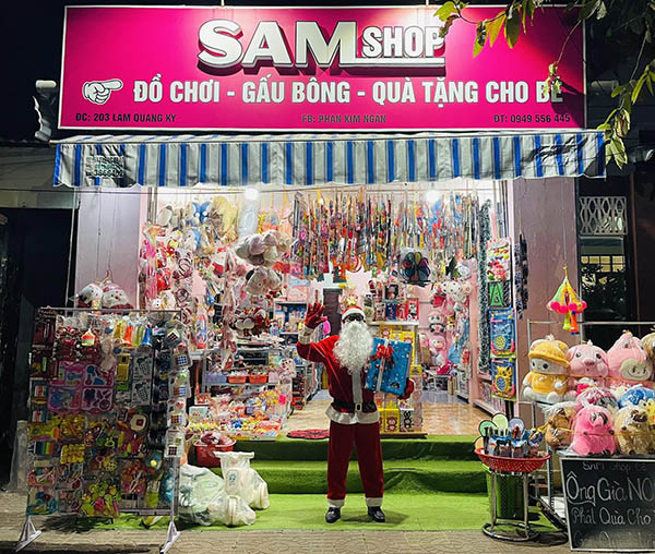 Mẫu bảng hiệu shop đồ chơi trẻ em SAM Shop