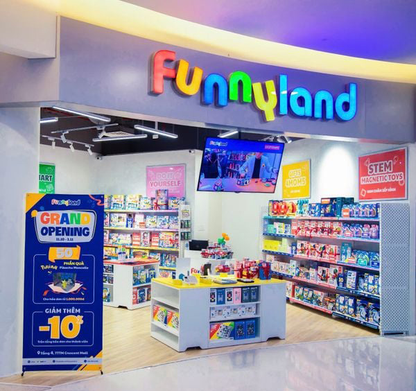 Mẫu bảng hiệu cửa hàng đồ chơi trẻ em Funnyland