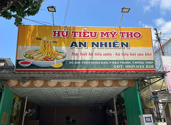 Mẫu bảng hiệu hủ tiếu Mỹ Tho thương hiệu An Nhiên