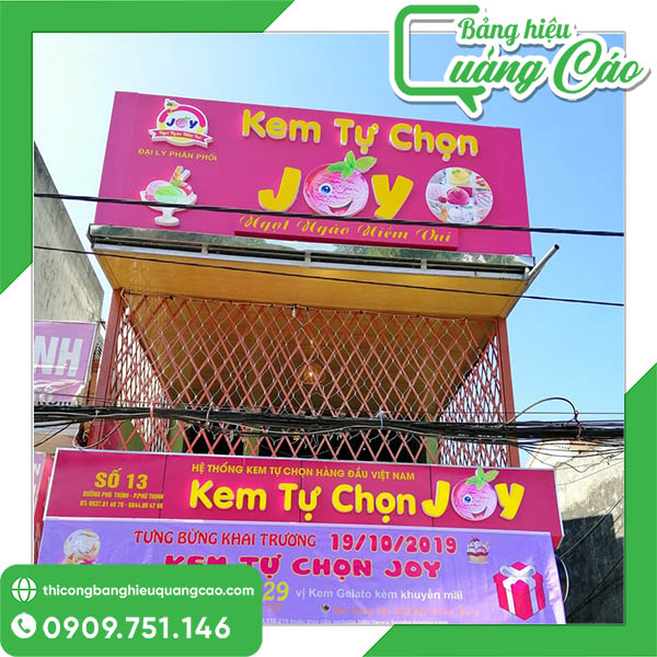 25+ Mẫu Bảng Hiệu Kem Tươi Đẹp & Bí Quyết Thu Hút Khách