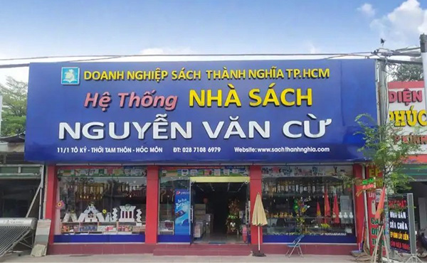 Mẫu bảng hiệu nhà sách Nguyễn Văn Cừ