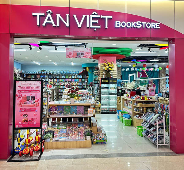 Mẫu bảng hiệu nhà sách Tân Việt BookStore