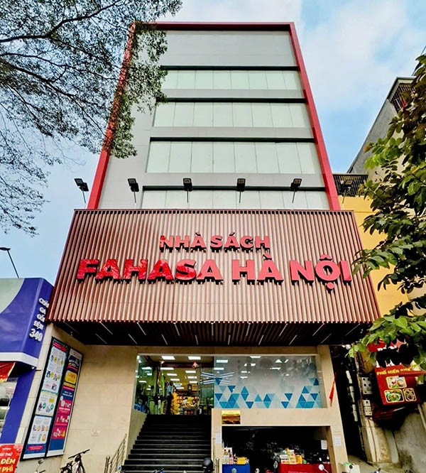 Mẫu bảng hiệu chuỗi hệ thống nhà sách FAHASA HÀ NỘI