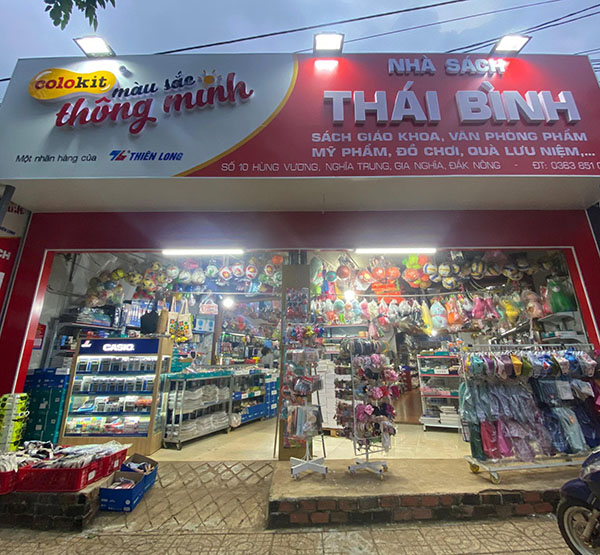 Mẫu bảng hiệu nhà sách Thái Bình