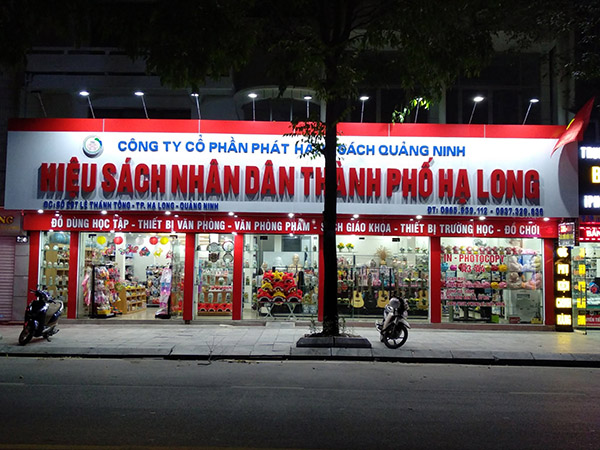 Mẫu bảng hiệu nhà sách nhân dân thành phố Hạ Long
