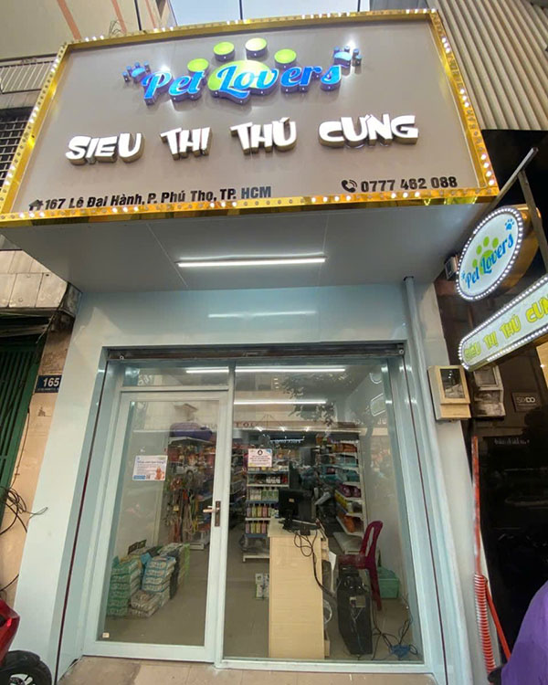Mẫu bảng hiệu pet shop, cửa hàng thú cưng Pet Lover