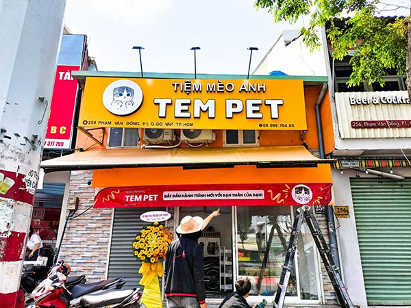 Mẫu bảng hiệu pet shop TEM PET