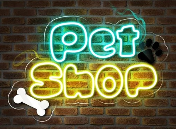 Đèn LED Neon Sign dùng trang trí shop thú cưng