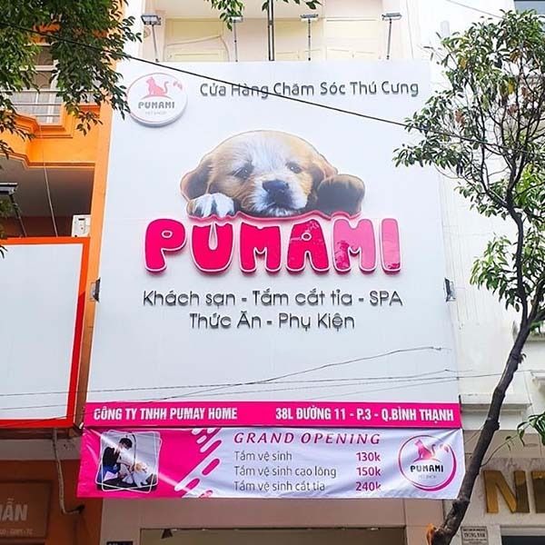 Mẫu bảng hiệu pet shop PUMAMI