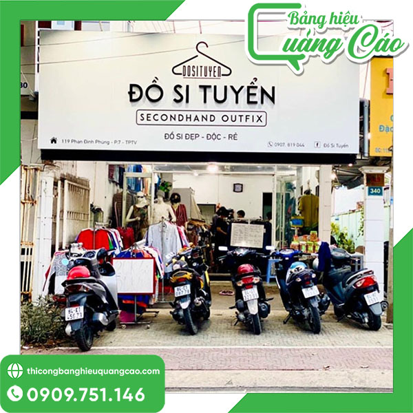 15+ Mẫu Bảng Hiệu Shop Đồ Si, Đồ Secondhand Đẹp Và Thu Hút