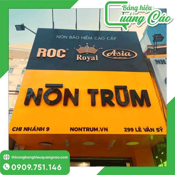 15+ Mẫu Bảng Hiệu Shop Nón Bảo Hiểm Đẹp, Chắc Chắn