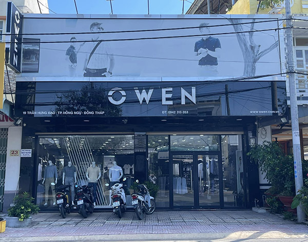 Phong cách thiết kế bảng hiệu shop quần áo nam
