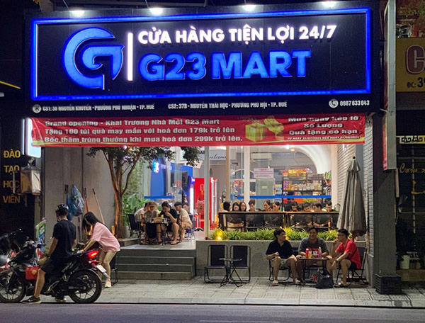 Mẫu bảng hiệu cửa hàng tiện lợi 24/7 G23 MART