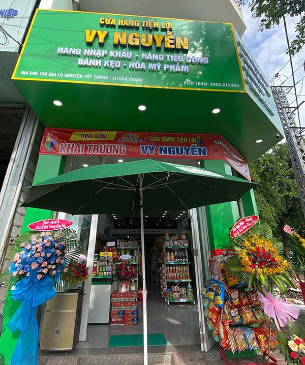 Mẫu bảng hiệu cửa hàng tiện lợi Vy Nguyễn
