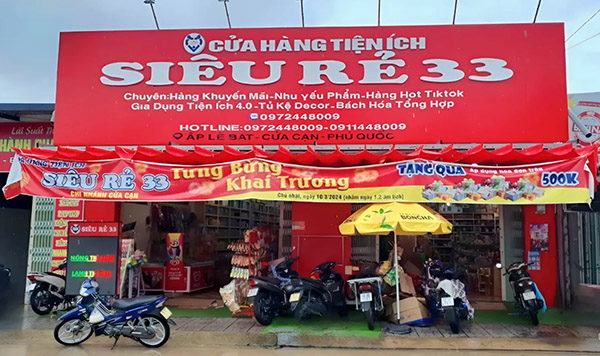 Mẫu bảng hiệu cửa hàng tiện lợi siêu rẻ in bạt Hiflex