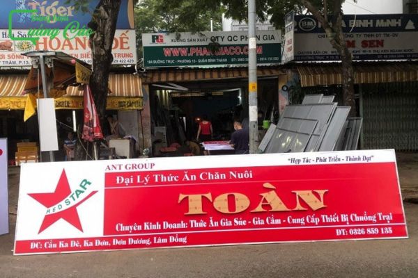 Thiết kế thi công bảng hiệu đại lý thức ăn chăn nuôi trọn gói tại TPHCM