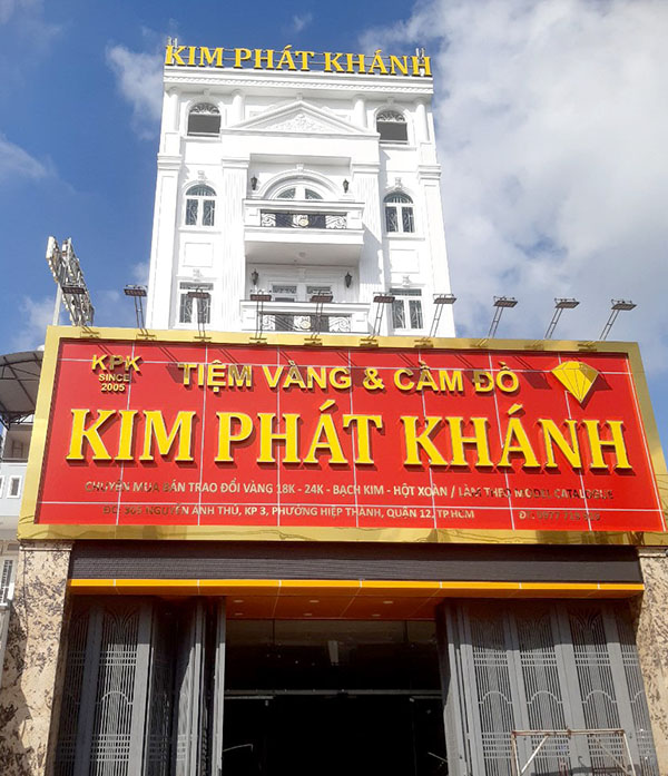Mẫu bảng hiệu tiệm vàng Kim Phát Khánh