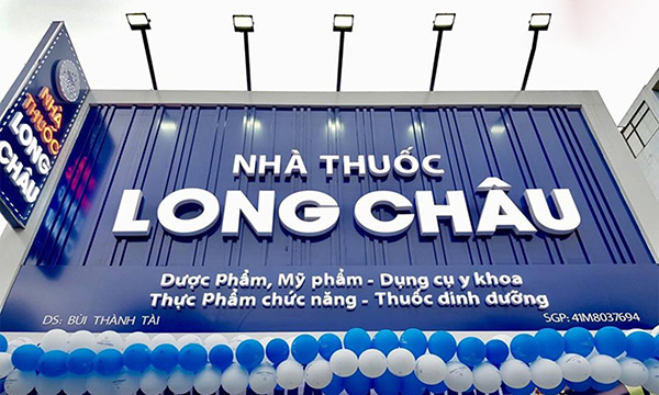 Mẫu bảng hiệu tôn sóng cho nhà thuốc Long Châu