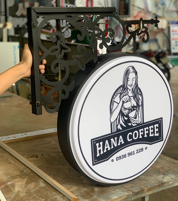 Mẫu biển vẫy cafe Hana Coffee