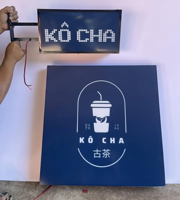 Mẫu biển vẫy quán cafe bằng Alu âm bản