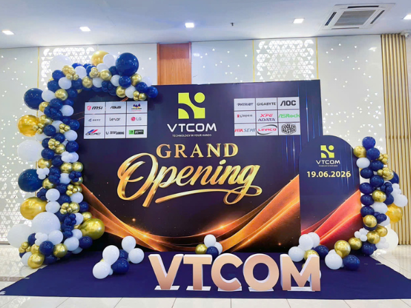 Làm backdrop khai trương VTCOM