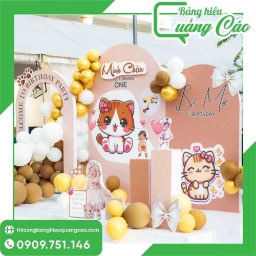 25+ Mẫu Background, Backdrop Thôi Nôi Bé Trai, Bé Gái Đẹp, Dễ Thương