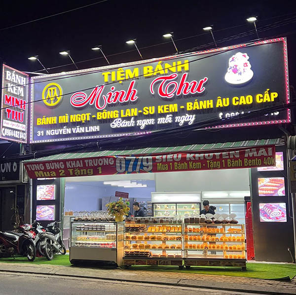 Mẫu bảng hiệu tiệm bánh Minh Thư