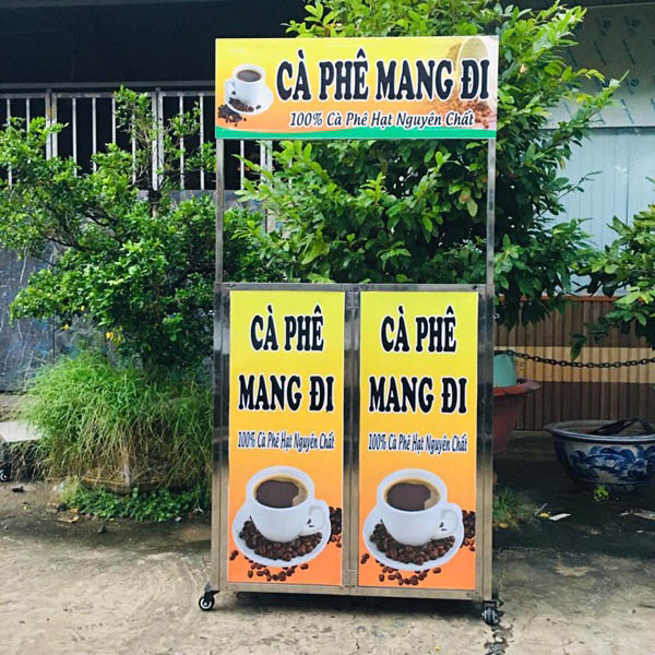 Mô hình cho bảng hiệu cafe mang đi giá rẻ