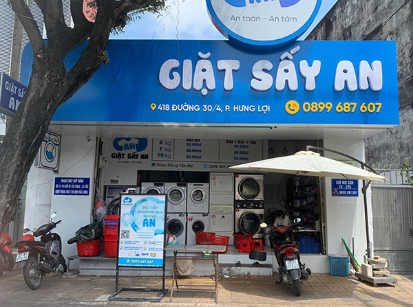 Mẫu bảng hiệu tiệm giặt sây An