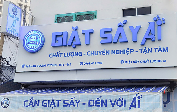 Thiết kế thi công bảng hiệu giặt sấy, giặt ủi chuyên nghiệp tại TPHCM