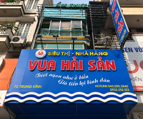 Thiết kế thi công bảng hiệu hải sản chuyên nghiệp, chuẩn quy định