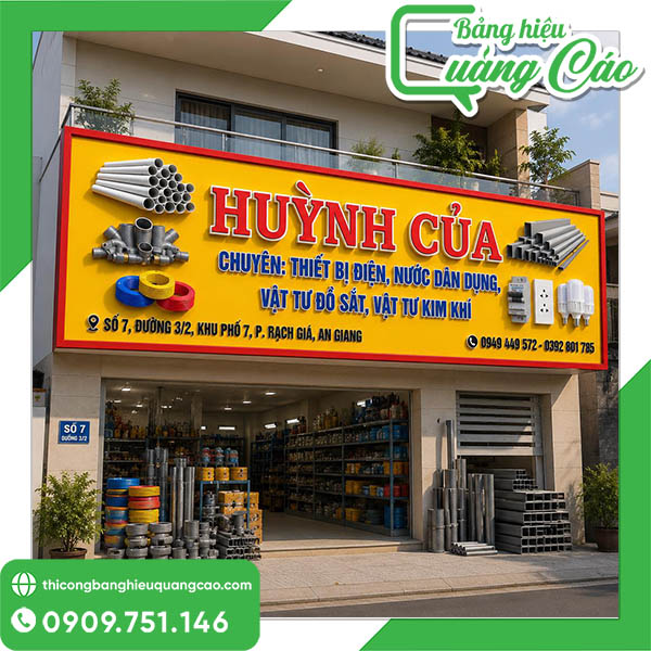 30+ Mẫu Bảng Hiệu Nền Vàng Chữ Đỏ Nổi Bật, Thu Hút