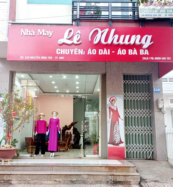 Mẫu bảng hiệu nhà may Lê Nhung