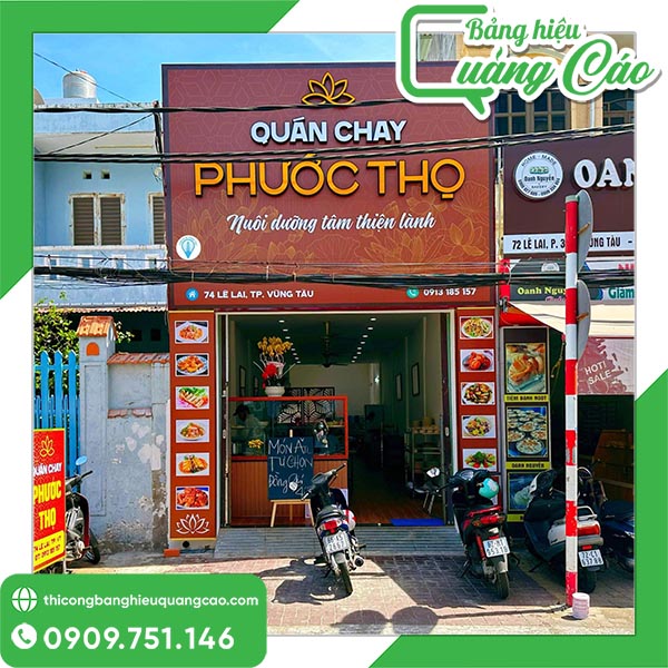 30+ Mẫu Bảng Hiệu Quán Chay Đẹp, Thanh Tịnh & Hút Khách