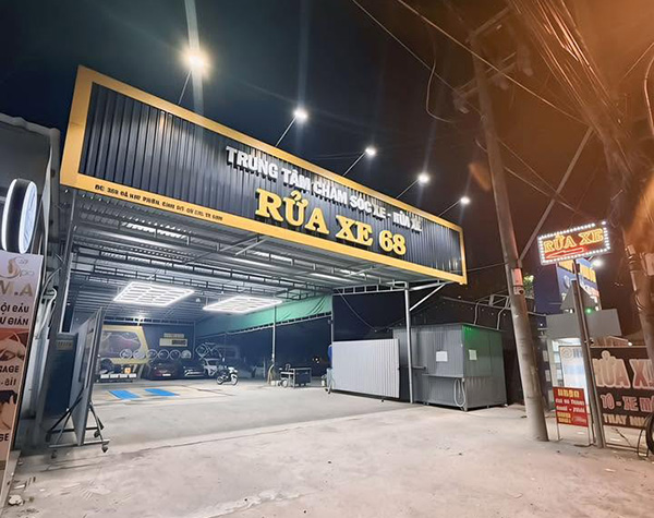 Mẫu bảng hiệu trung tâm rửa xe 68