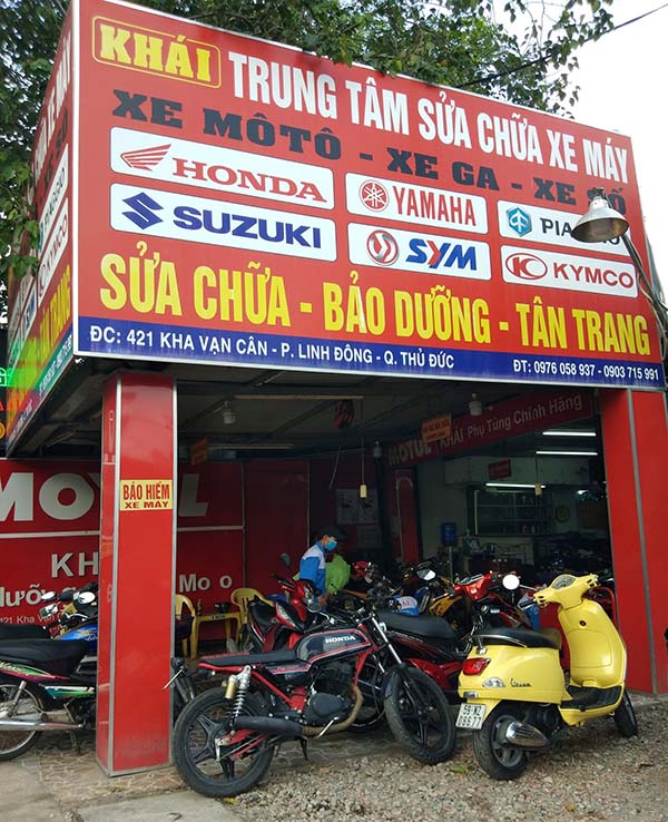 Mẫu bảng hiệu sửa xe máy chuyên nghiệp