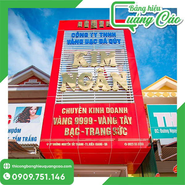 Bảng Hiệu Tiệm Vàng Đẹp, Sang Trọng – Thi Công Trọn Gói Tại TPHCM