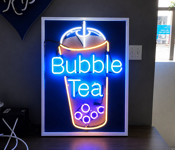 Mẫu bảng hiệu trà sữa đèn LED Neon Sign dùng trang trí quán