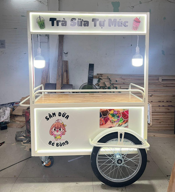 Mẫu bảng hiệu quán trà sữa theo mô hình kinh doang bán mang đi (take away)