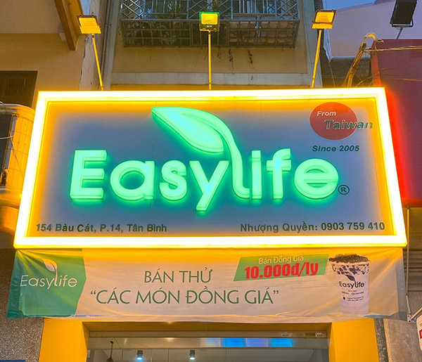 Mẫu bảng hiệu trà sữa EasyLife