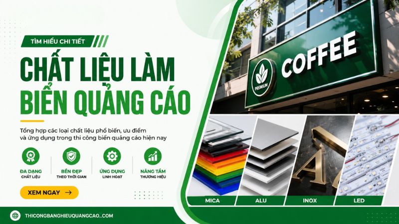 Top 7 Chất Liệu Làm Biển Quảng Cáo Bền Đẹp, Hút Khách