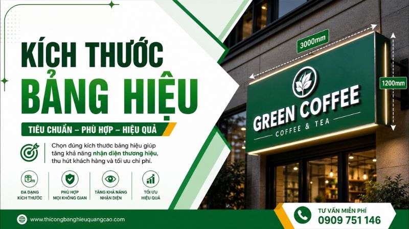 Kích Thước Bảng Hiệu Chuẩn Quy Định & Phong Thủy