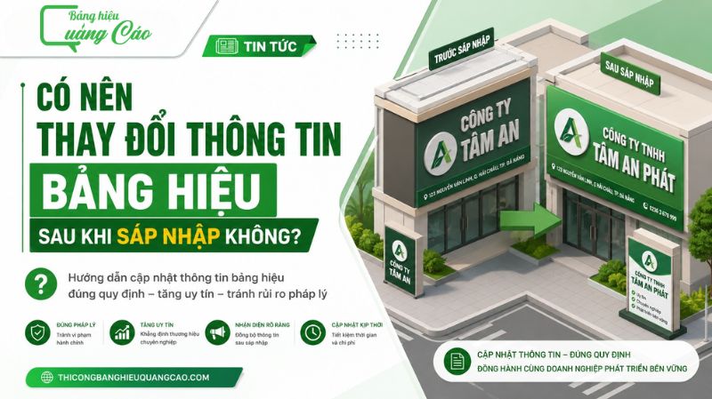 Có Nên Thay Đổi Thông Tin Bảng Hiệu Sau Khi Sáp Nhập Không?