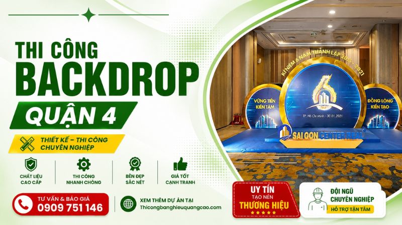 Thi Công Backdrop Quận 4 Nhanh Chóng, Giá Rẻ, Trọn Gói