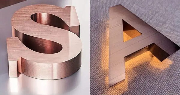 So sánh chữ nổi đồng với các loại chữ quảng cáo khác